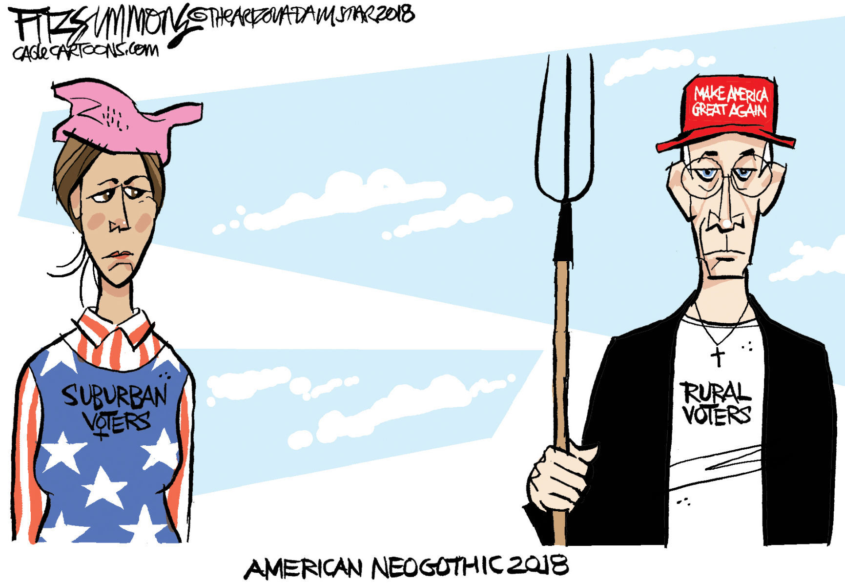 Daily Fitz Cartoon: American Gothic